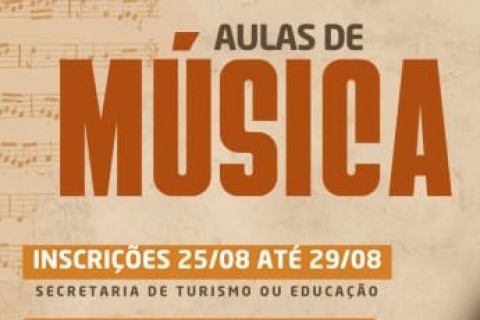 Inscrições abertas para as aulas de música em Augusto Pestana